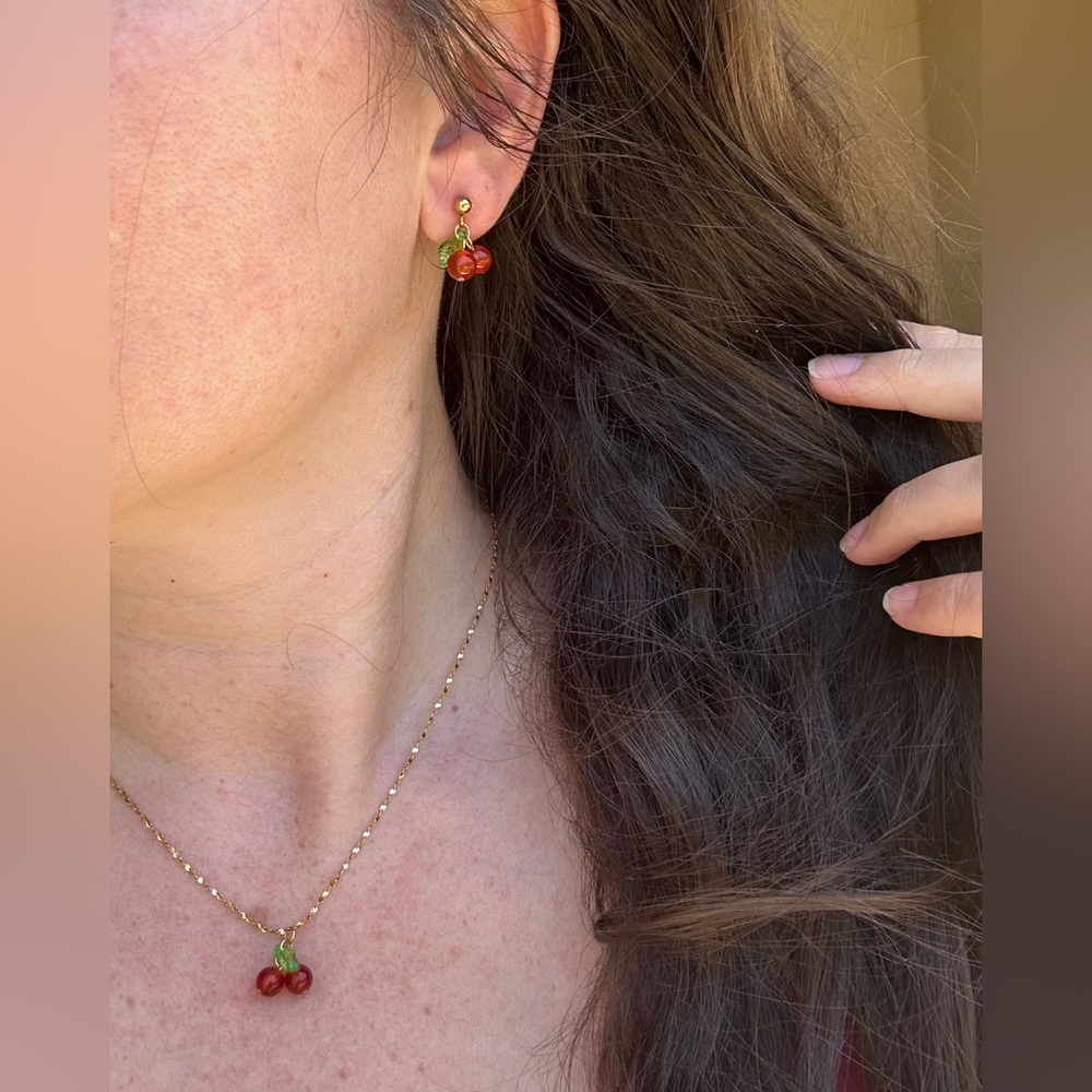 ๐ Cherry Gold Set โ Sweet, Chic & Timeless ๐ - Picture 2 of 3
